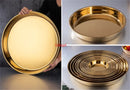 Axya Stainless Steel Round Serving Tray for Steak, BBQ Grill, and Dinner Dishes