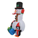 Axyaa Christmas Snowman Inflatable with LED Lights - Outdoor Xmas Decor for Yard & Garden