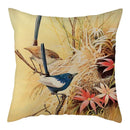 Magpie Print Cushion Cover by Axyaa: Decorative Flora & Fauna Pillowcase for Home