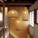 Axyaa Bamboo Rattan Chandelier Pendant Lights LED