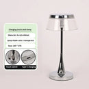 Axyaa Chrome Rechargeable LED Desk Lamp for Home Decor and Lighting