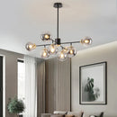 Axya Glass Nordic Chandelier LED Pendant Light Fixture for Living Room & Bedroom