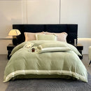 Axyaa Winter Thickened Carved Milk Fleece 4-Piece Set Coral Fleece Bedding