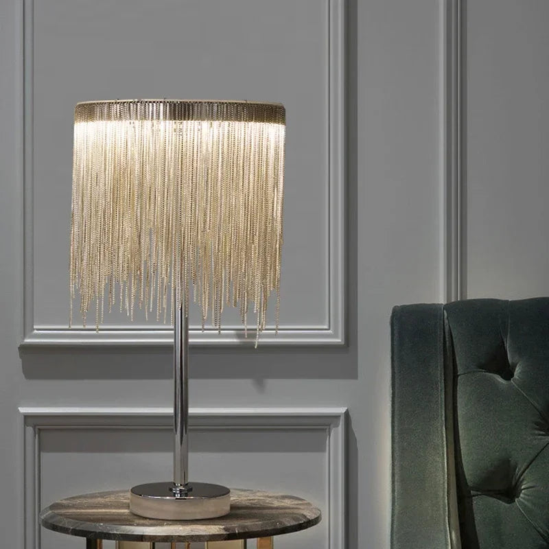 Axyaa Aluminium Chain Floor Lamp - Modern Home Decor Lighting