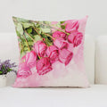 Axyaa Roses Flowers Pillow Cover, 45x45, Living Room Cushions, Aesthetic Decor