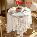 Axyaa Lace Tablecloth - White Retro French Cover for Tables