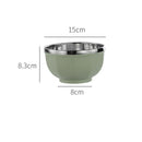 Axyaa Stainless Steel Double Layer Rice Bowl for Kids and Kitchen Tableware