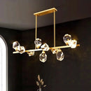 Axyaa Crystal Chandelier Pendant Light for Living Room, Dining Room & Ceiling - Luxury Indoor Lighting