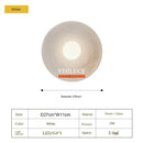 Axyaa Circular Walnut Wall Lamp LED G9 Home Vintage Light for Kitchen Bedroom