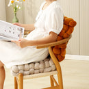 Axyaa Knotted Square Cushion: Nordic Aesthetic Stuffed Pillow for Office Chair Decor and Sleep