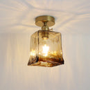 Axyaa Amber Glass LED Ceiling Lamp, 4W Home Lighting for Bedroom Living Room