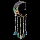 Axyaa 7 Chakra Agate Dream Catcher Moon Gemstone Wind Chime Home Decor