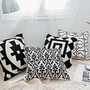 Axyaa Abstract Geometric Canvas Cotton Cushion Cover 45x45cm