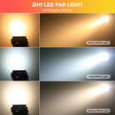 Axyaa 200W COB LED Par Light Spotlights with Barn Doors for Stage Lighting