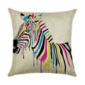 Axyaa Animal Linen Pillowcase for Bedroom Sofa Chair - Decorative Cushion Cover
