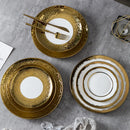 Axyaa Nordic Phnom Penh Ceramic Steak Plate - Light Luxury Western Tableware