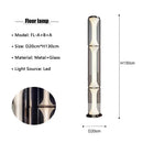 Axyaa Modern Glass LED Floor Lamp Living Room Bedroom Lighting Fixtures