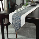 Axyaa Chinese Style Luxury Jacquard Table Runner with Tassel for Home Decor