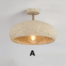Axyaa Simple Wind Spot Ceiling Lamp: Yellow Room Lighting for Modern Japanese Wabi Sabi Decor