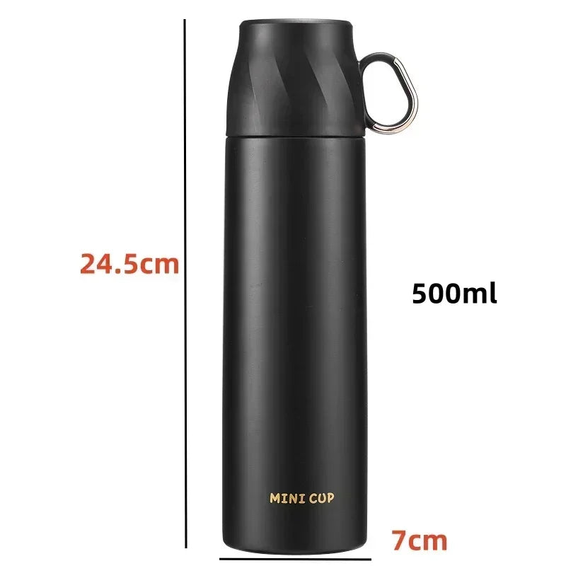 Axyaa Stainless Steel Vacuum Thermal Water Bottle - 500ML High-capacity Tea & Coffee Cup