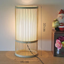 Axyaa Bamboo Woven European Style Small Table Lamp for Bedroom Bedside