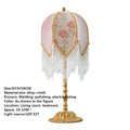 Axyaa French Tassels Table Lamp Retro Living Room Bedroom Villa European Creative Desk Light