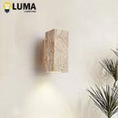 Axyaa Wabi Sabi Limestone Wall Light Sconce LED Lighting for Bedroom Living Room
