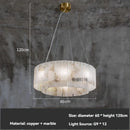 Axyaa Luxury Marble Brass Pendant Light - Nordic Gold Chandelier for Home and Office