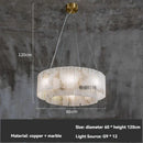 Axyaa Natural Marble Brass Pendant Light Nordic Gold Chandelier for Home Decor