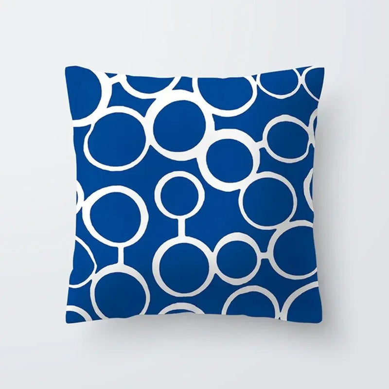 Axyaa Simple Modern Blue Pillowcase for Home Decor