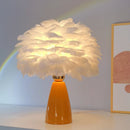 Axyaa Nordic Feather Desk Lamp - Stylish Ceramic Study Decorative Lighting