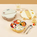 Axyaa Stainless Steel Lunch Box Set with Compartments - Portable and Leak-proof