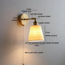 Axyaa Ceramic LED Wall Lamp Kids Bedroom Gold Brass Arm Rotate Stair Light