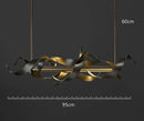 Axyaa Stainless Steel LED Chandelier for Nordic Home Decor & Modern Dining Room Lighting