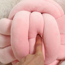 Axyaa Velvet Knot Pillow Ball for Home Chair Sofa - Handmade Round Cushion