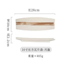 Axyaa Sushi Plate Set Ceramic Tableware BBQ Dim Sum Creative Strip Dish