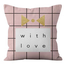 Axyaa Geometric Letters Print Sofa Cushion Cover Home Decor Party Bedding