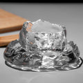 Axyaa Glass Tea Cups Set with Tea Mat – Simple Style, Transparent Design
