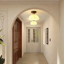 Axyaa Modern Copper Glass LED Ceiling Light for Living Room, Kitchen & Balcony