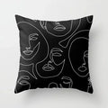 Axyaa Abstract Art Couple Portrait Pillow Cover 45X45CM