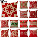 Axyaa Christmas Linen Pillowcase 45x45cm - Festive Home Decor & Gifts