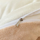 Axyaa Milk Velvet Winter Queen Duvet Cover Set, Soft & Cozy Coral Fleece Quilt