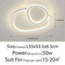 Axyaa Nordic LED Ceiling Lamp Remote Control Chandelier for Living Room, Bedroom, Dining Room