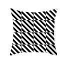 Axyaa Black & White Plaid Wave Stripe Checkerboard Print Throw Pillow Case