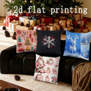 Axyaa Winter Scene Pattern Cushion Cover - Ideal for Sofa, Bedroom, Car