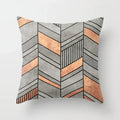 Axyaa Wood Texture Marble Pillowcases - Geometric Cushions Case for Home Decor