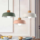 Axya Nordic Wood Aluminum Pendant Lights, Modern Hanging Lamps, Kitchen Living Room Chandelier Lighting