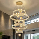 Axyaa Crystal Chandelier Pendant Light for Living Room, Bedroom, Ceiling - Luxury Indoor Lighting