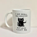 Axyaa Fight Me Cat Mug - White Coffee Cup