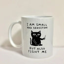 Axyaa Fight Me Cat Mug - White Coffee Cup